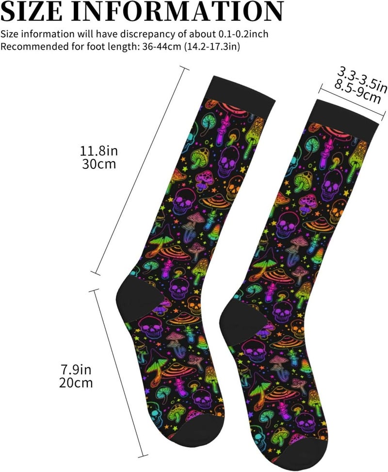 Figtihw Tie Dye Compression Socks Knee High Support Socks For Women Men Running Athletic Hiking - Image 5
